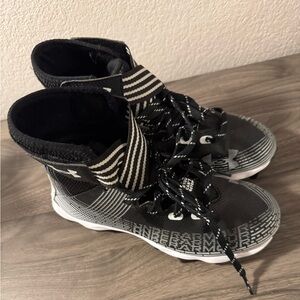Youth Under Armour high-top cleats, size 3.5